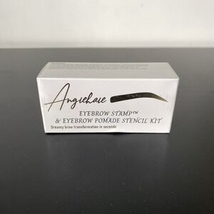 NEW Angiehaie Eyebrow Stamp & Eyebrow Promade Stencil Kit Grey Black
